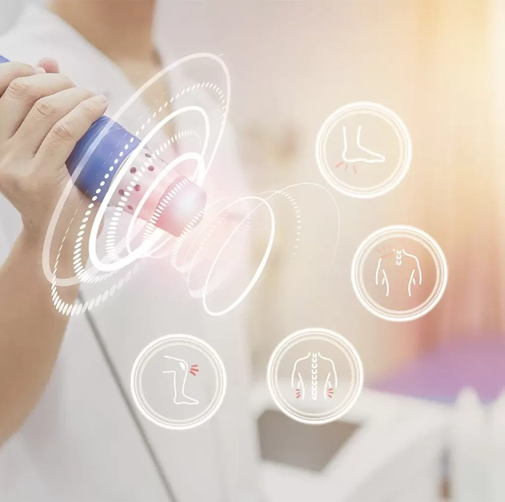 illustration depicting shockwave therapy